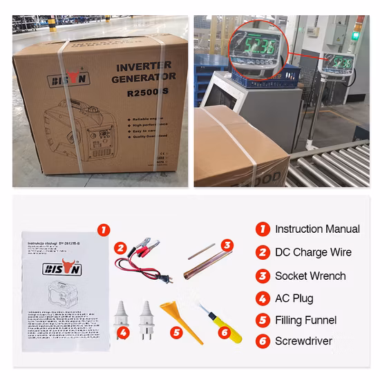 Generador de gasolina portátil silencioso con inversor de 2kw (BS2000I)