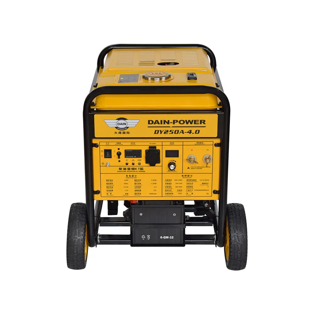 Generador de soldadura diésel con inversor de marco abierto y arranque eléctrico de 10 kVA