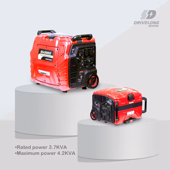 Generador de gasolina Inverter silencioso portátil de 4000W y 4kw con arranque eléctrico