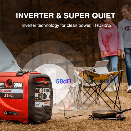 Generador inversor sinusoidal pura con arranque remoto de gasolina Bison Smart 4kw