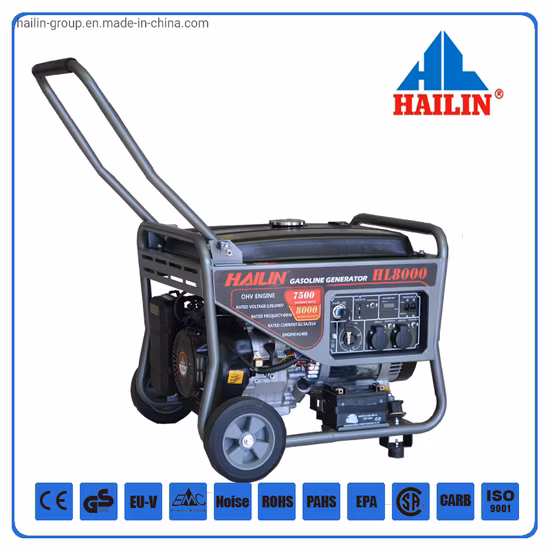 Valor de potencia Generación de electricidad en China Generador de gasolina con arranque de retroceso Generador de gasolina autónomo de 220 kVA 3kw